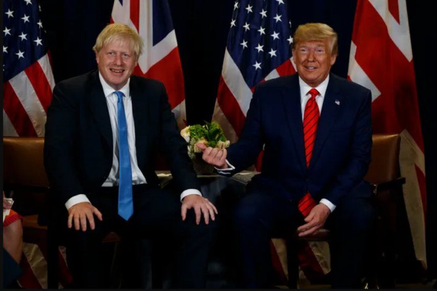 El exprimer ministro británico Boris Johnson y el expresidente de EEUU, Donald Trump.