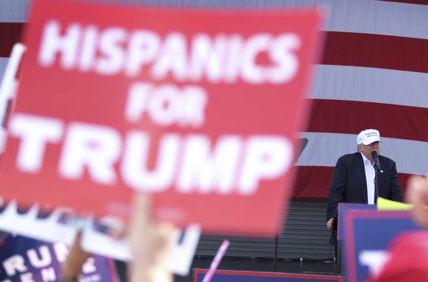 El candidato del partido republicano&nbsp;Donald&nbsp;Trump durante un acto de su campaña, en el Parque Bayfront en&nbsp;Miami, el pasado &nbsp;2 de noviembre de 2016