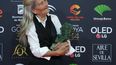 Benedicta Sánchez posa tras ganar el premio Goya a la mejor actriz revelación por “Lo que arde”. 