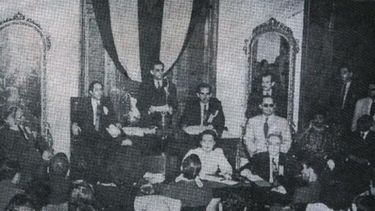 Sesión del Primer Congreso Nacional de Periodistas, La Habana, 1941.&nbsp;