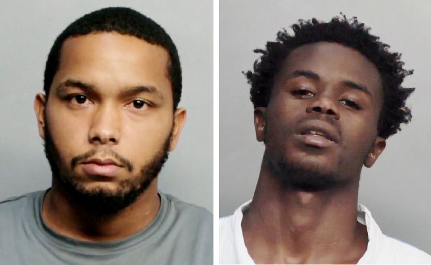 Kionne Bell, 22 años, y Demetrius Jones, 23, fueron detenidos en relación al asalto de un teniente de la Policía de Doral.