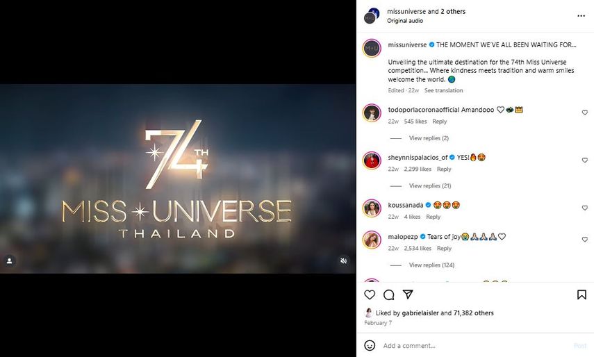 Miss Universe 2025.&nbsp;