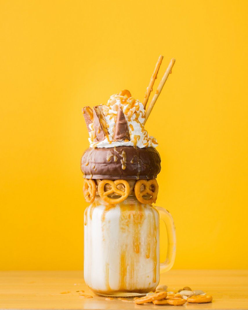 El pretzel se puede combinar con helados y otros dulces.&nbsp;