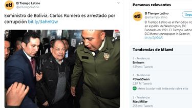 El juez consider&oacute; que hab&iacute;a peligro de fuga por lo que el exministro deber&aacute; defenderse de las acusaciones desde la c&aacute;rcel, inform&oacute; su abogado defensor Andr&eacute;s Z&uacute;&ntilde;iga, quien agreg&oacute; que apel&oacute; la decisi&oacute;n.