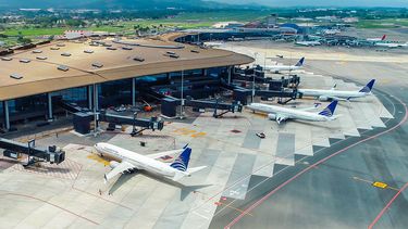 Vista parcial del aeropuerto Tocumen, en Ciudad Panama, centro de operaciones de Copa Airlines.