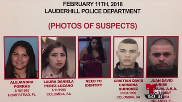 Estos son los cinco sospechosos del asesinato de un hombre en Fort Lauderdale.