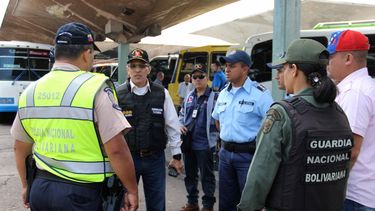 Policía Nacional Bolivariana y Guardia Nacional Bolivariana en Táchira, Venezuela.&nbsp;