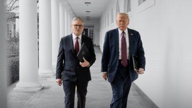 El presidente Donald Trump y el primer ministro británico, Keir Starmer, en la Casa Blanca.&nbsp;