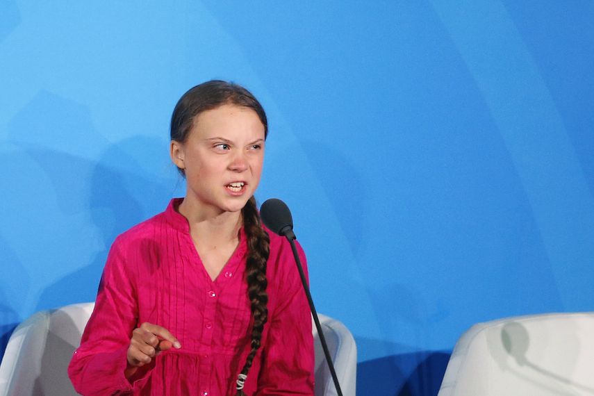 La activista clim&aacute;tica sueca Greta Thunberg se dirige a la Cumbre de Acci&oacute;n Clim&aacute;tica celebrada en la Asamblea General de Naciones Unidas, en la sede de la ONU el lunes 23 de septiembre de 2019.&nbsp;
