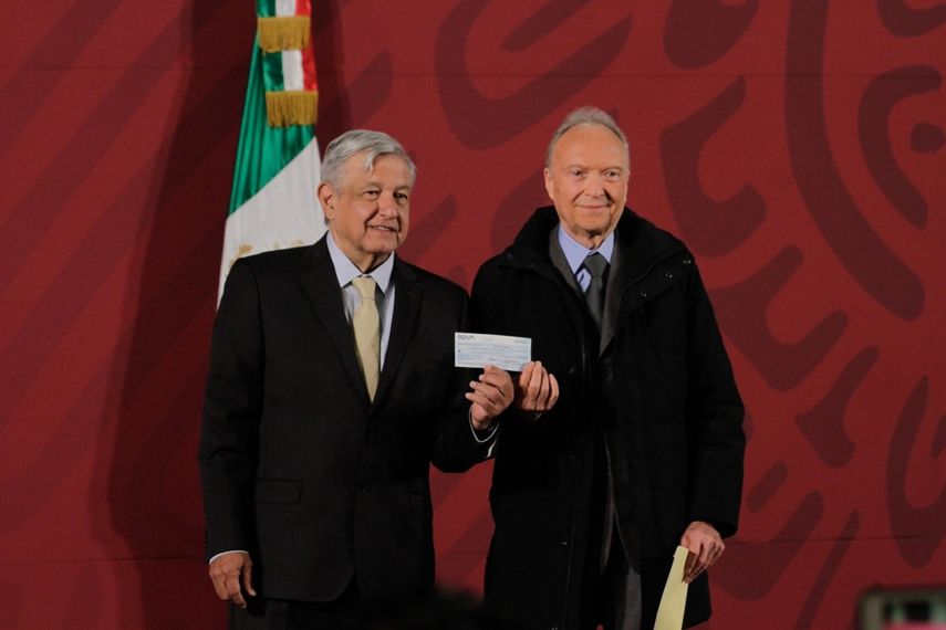 Andrés Manuel López Obrador y Alejandro Gertz Manero, fiscal general de México. 