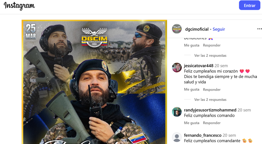 Alexander Granko, jefe de la División de Asuntos Especiales (DAE) de la Dirección General de Contrainteligencia Militar (DGCIM)