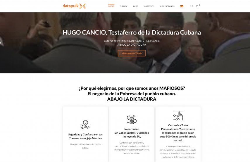 Página de Katapult hackeada, este domingo 17 de marzo.&nbsp;