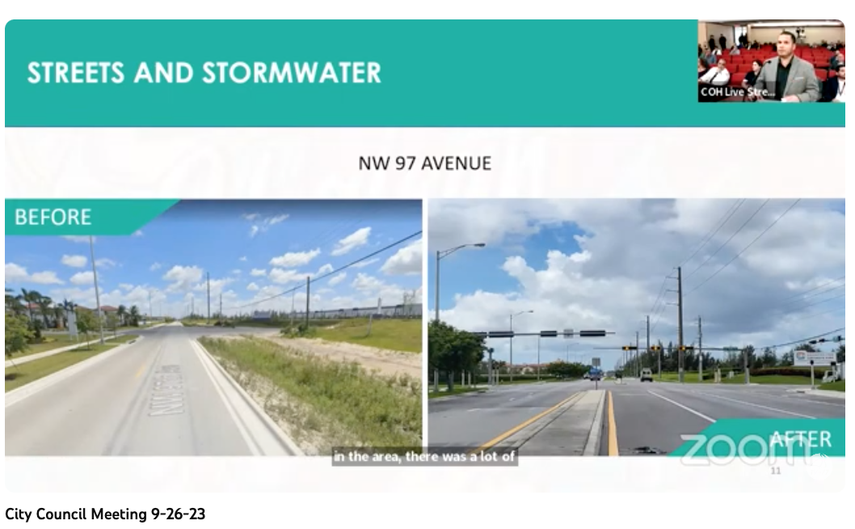 Proyectos de renovación de calles en Hialeah.&nbsp;