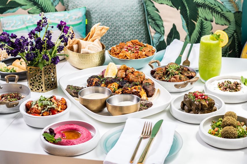 Exquisiteces del menú en Music Brunch de Lira Beirut.