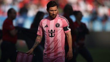 El argentino Lionel Messi, del Inter Miami, previo al inicio de un partido de la MLS, el 27 de septiembre de 2025.