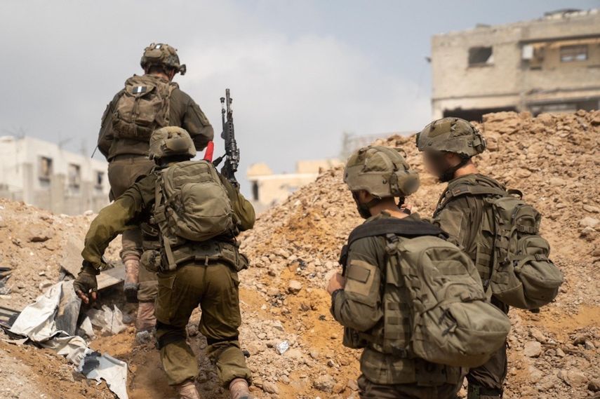 Militares israelíes en la Franja de Gaza.