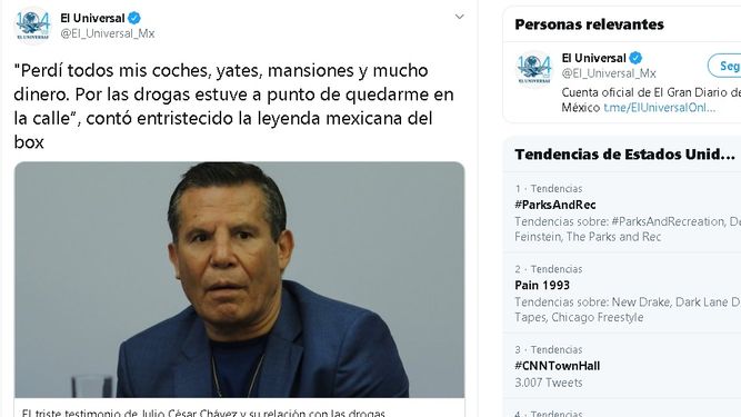 Julio César Chávez, boxeador mexicano, campeón mundial