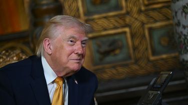 El presidente de Estados Unidos, Donald Trump, en su residencia en Mar-a-lago, Palm Beach, Florida.