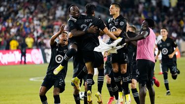 Los jugadores de la MLS festejan el tanto de Ricardo Pepi en la tanda de penales que definió el Juego de Estrellas ante la Liga MX,