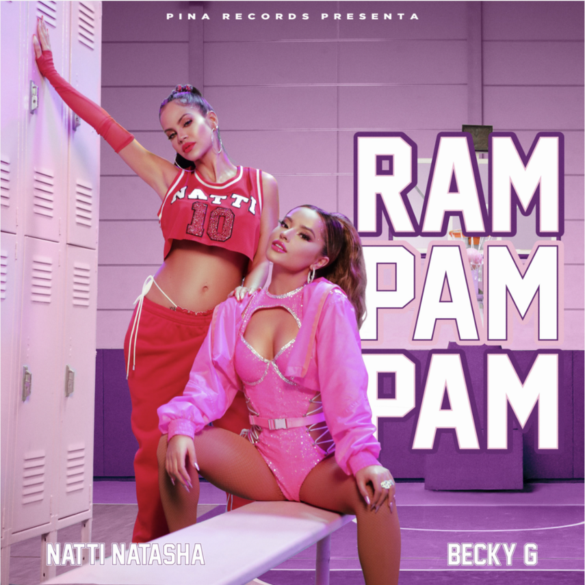 Natti Natasha y Becky G cantan al ritmo de Ram pam pam.