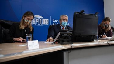 Iván Duque durante su conversación con Joe Biden el 28JUN21.