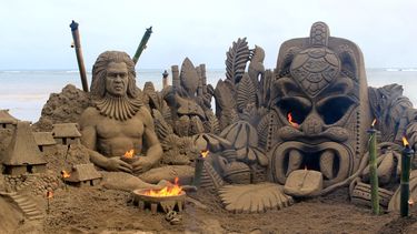arte con arena en cayo hueso