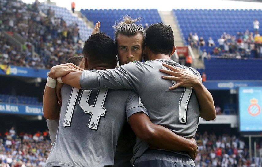 Casemiro (14), Bale y Cristiano (7) han festejado mucho en este comienzo de temporada. (REUTERS)