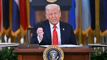 El presidente de Estados Unidos Donald J. Trump en la Oficina Oval de la Casa Blanca