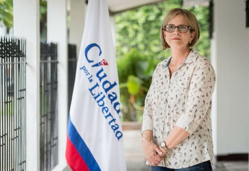 Kitty Monterrey, presidenta del opositor partido Ciudadanos por la Libertad.