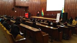 Vista de una sesi&oacute;n del Tribunal Supremo Electoral (TSE) de Bolivia.