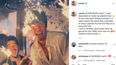 Camilo con Shawn Mendes.&nbsp;