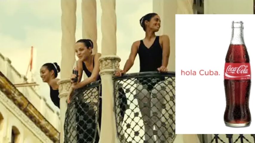 Captura de pantalla del spot de Coca-Cola para Cuba, reproducido por EMEEQUIS en YouTube.&nbsp;