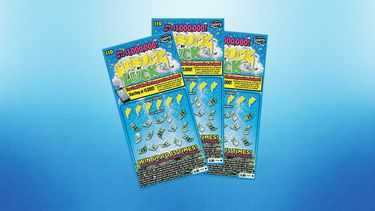 Imagen del tique de raspadito lotería de Florida Struck By Luck.