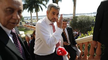 Paraguay asume presidencia del Prosur. En la foto el mandatario de Paraguay, Mario Abdó