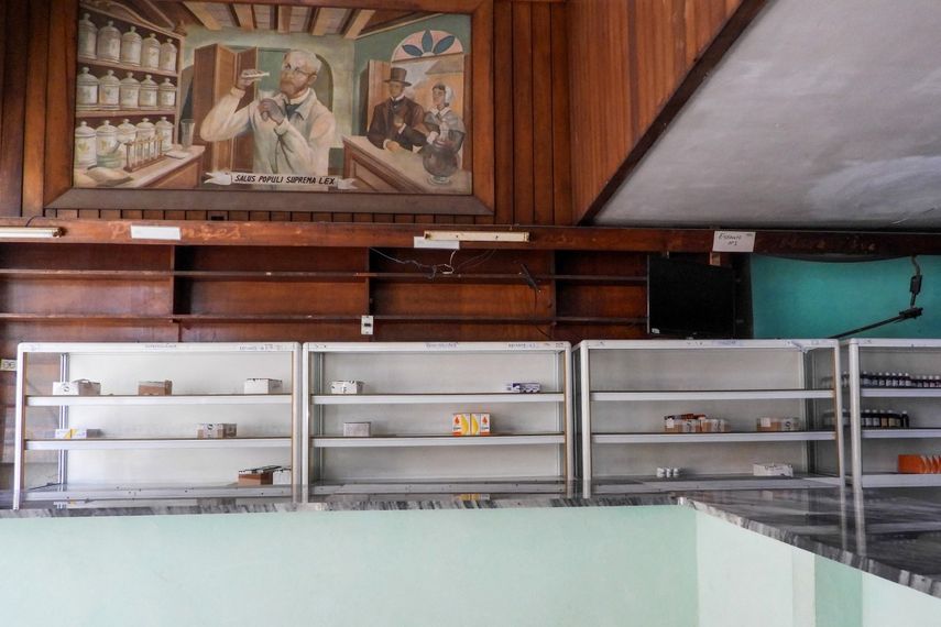 Farmacia vacía. Sin insumos ni medicinas en Cuba.