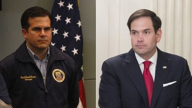 El gobernador de Puerto Rico, Ricardo Roselló, y Marco Rubio, congresista republicano por la Florida.