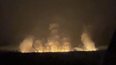 Imagen del incendio captada desde la avenida Krome.