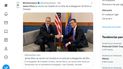 El presidente encargado de Venezuela, Juan Guaidó, y el Embajador de EEUU para Venezuela, James Story.