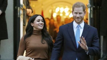 En esta foto de archivo del 7 de enero de 2020, la pareja compuesta por el príncipe Harry de Gran Bretaña y Meghan Markle, duquesa de Sussex.