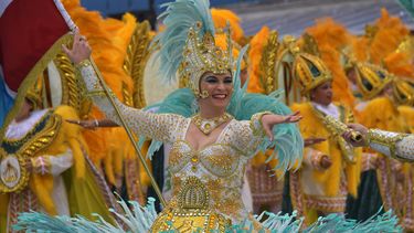 Una de las comparsas que brill&oacute; por su esplendor en el Sambodromo.&nbsp;