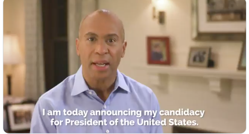 Captura de pantalla del video de Deval Patrick en Twitter.&nbsp;