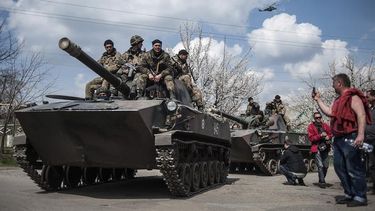También controlaron el Ayuntamientode Donetsk. Foto: EFE