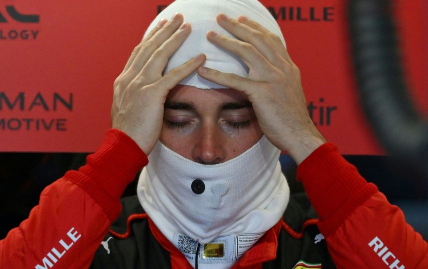 El piloto monegasco de Ferrari, Charles Leclerc, antes de chocar en la segunda sesión de práctica para el Gran Premio de Fórmula Uno de Miami 2023