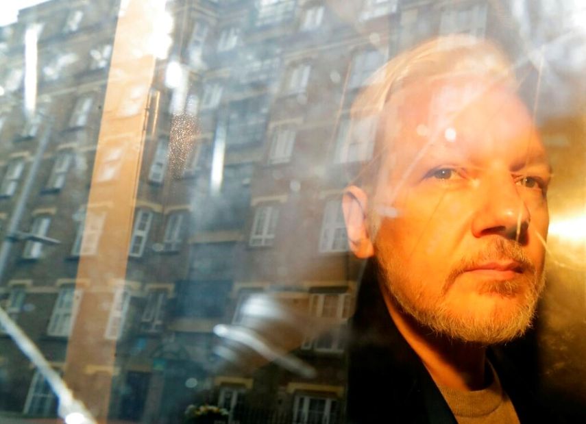 El fundador de WikiLeaks, Julian Assange, en Londres.