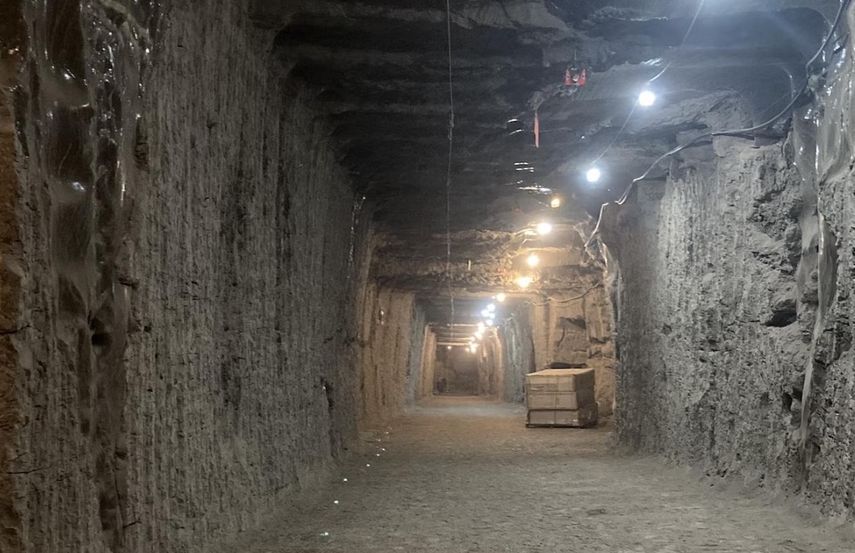 El túnel de permafrost del Cuerpo de Ingenieros del Ejército de EEUU, cerca de Fairbanks, Alaska.
