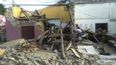 Vista parcial de los daños tras el fuerte sismo de magnitud 8.2 en la escala de Richter que sacudió la noche del jueves 7 bde septiembre a México. 