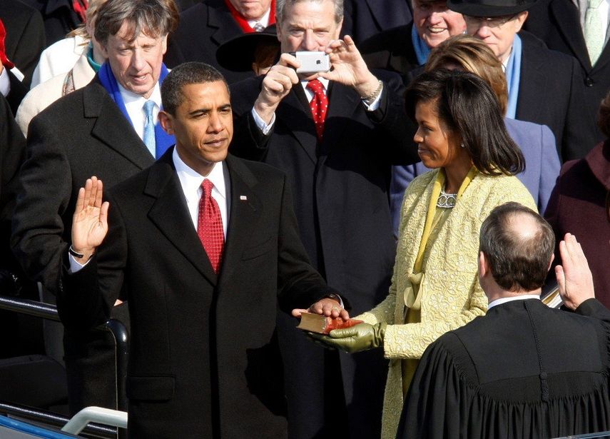 Juramento de investidura de Obama en 2009.