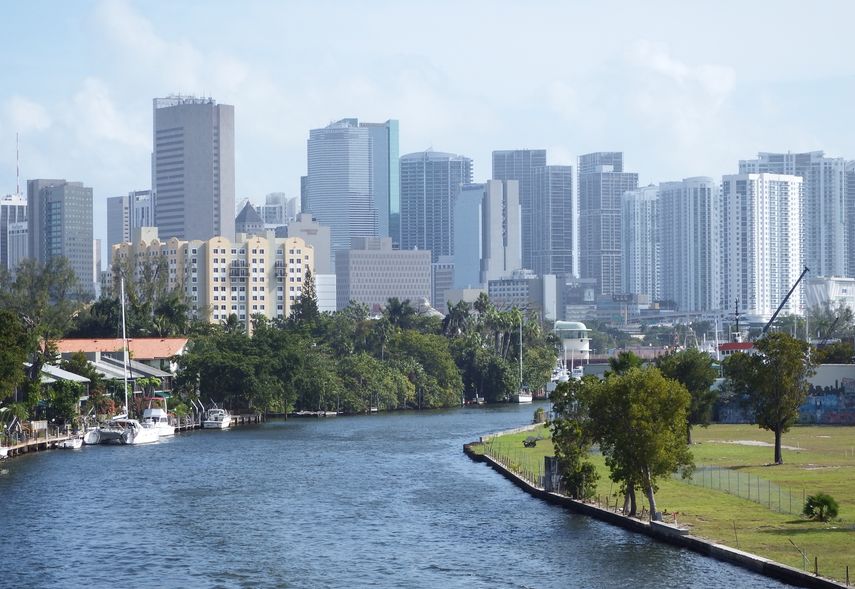 Vista parcial de la ciudad de Miami.