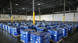 Foto del cargamento de barriles confiscado por el gobierno de Estados Unidos para fabricar drogas sintéticas. Foto del cargamento de barriles confiscado por el gobierno de Estados Unidos para fabricar drogas sintéticas.