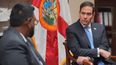 El presidente de Guyana Irfaan Ali durante una reciente visita a EEUU donde se reunió con el secretario de Estado Marco Rubio    